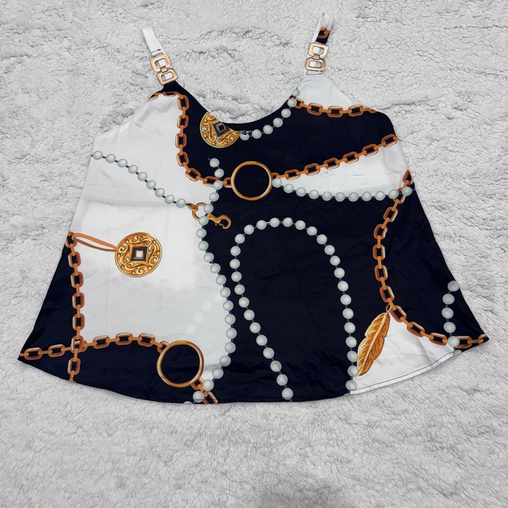 Chic Chain Print Camisole Top